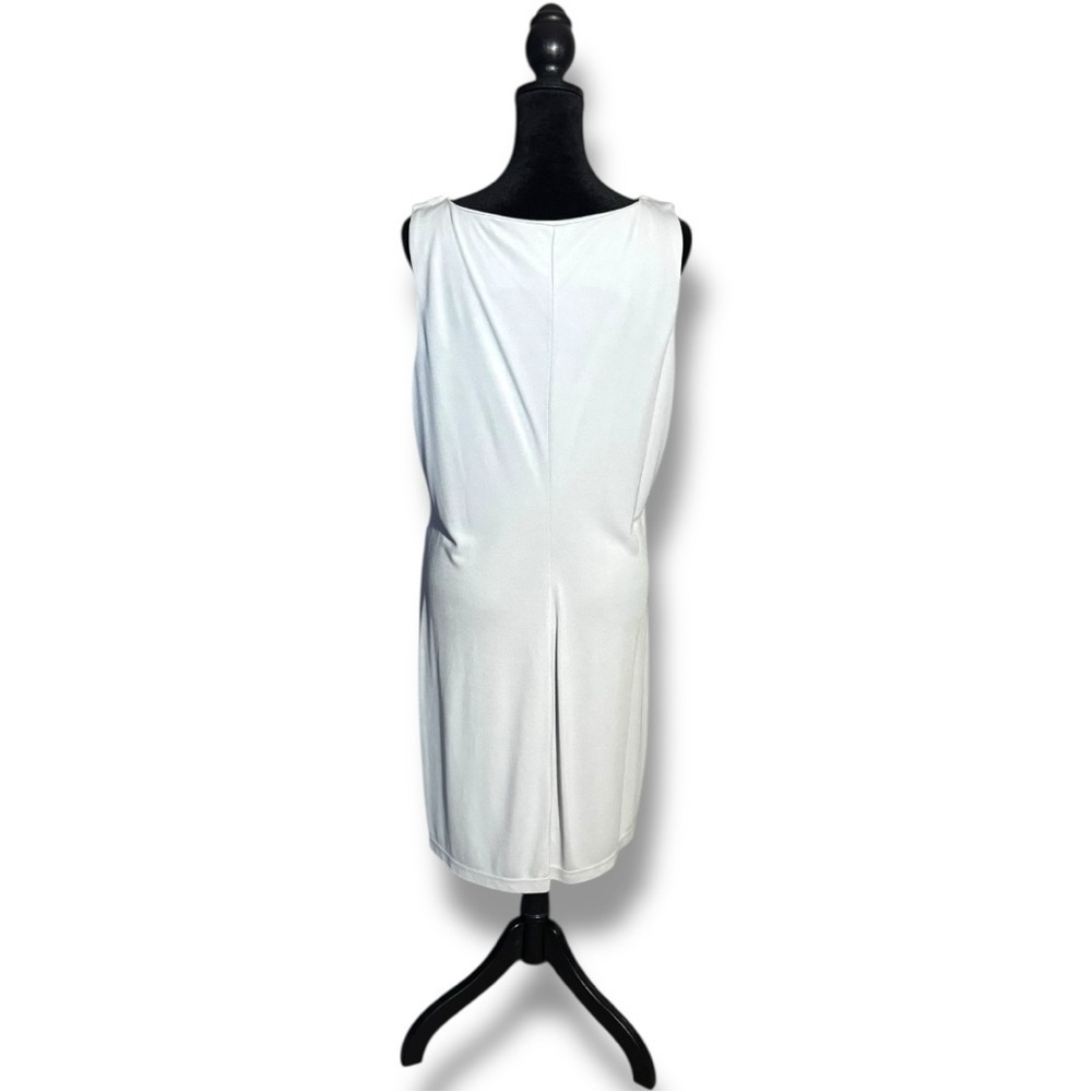 New York & Company Elegant Sleeveless Light Gray Knee Length A-line Mini Dress - Picture 5 of 15